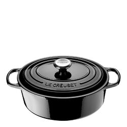 Le Creuset - Signature Gjutjärnsgryta oval 27 cm 4,1 L Svart blank