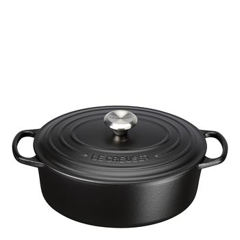 Le Creuset - Signature Gjutjärnsgryta oval 31 cm 6,3 L Matt Svart