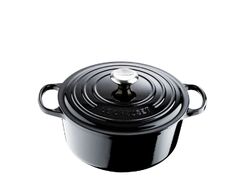 Le Creuset - Signature Gjutjärnsgryta rund 28 cm 6,7 L Svart blank