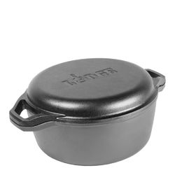 Lodge - Chef Collection Gryta med Lock/Grillpanna Gjutjärn 5,7 L